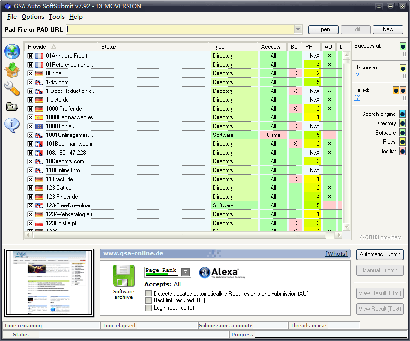 GSA Auto SoftSubmit 官方版